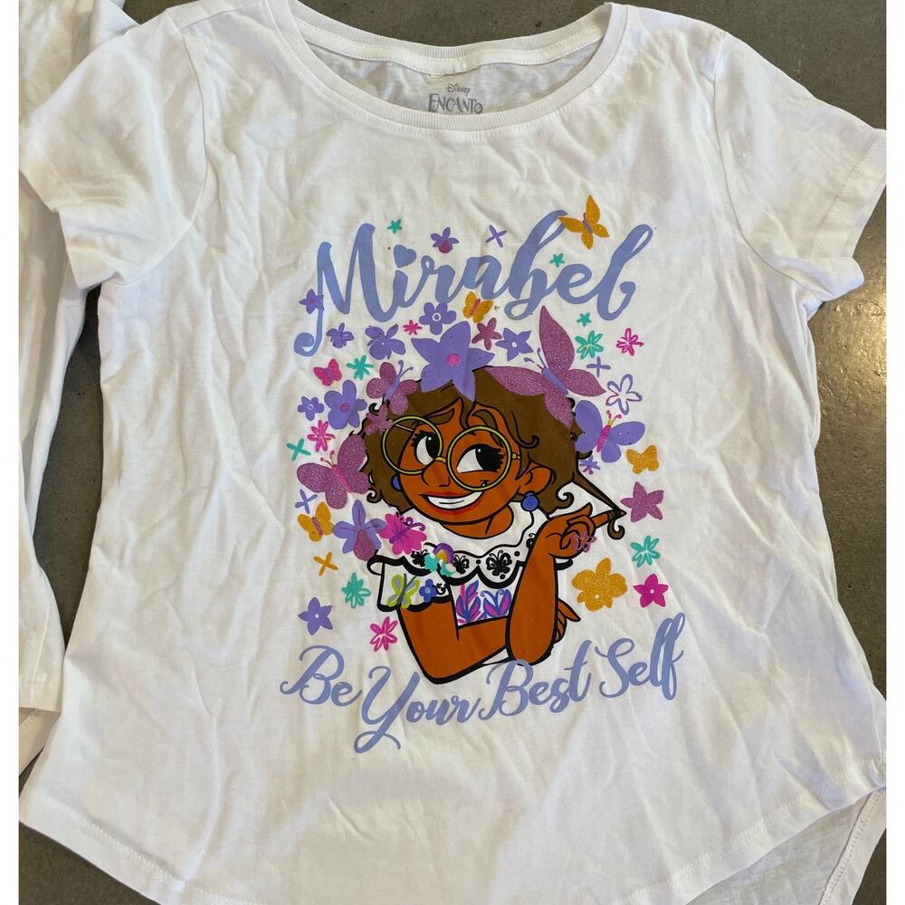 Disney Encanto Mirabel White cotton tee girls 10/12 tshirt tops new